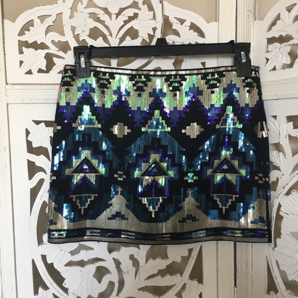 Express sequin mini skirt size small - Picture 1 of 2